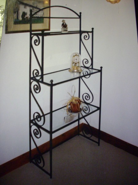 Metal and Glass Shelving Unit