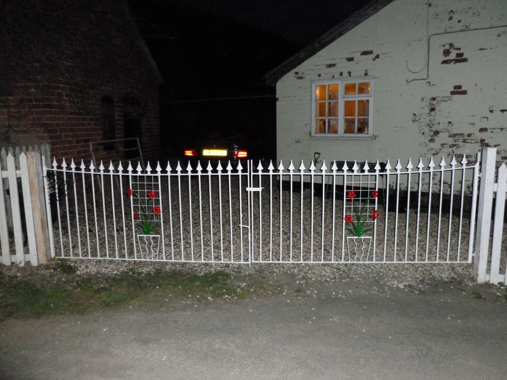 Flower Design Wrought Iron Gates