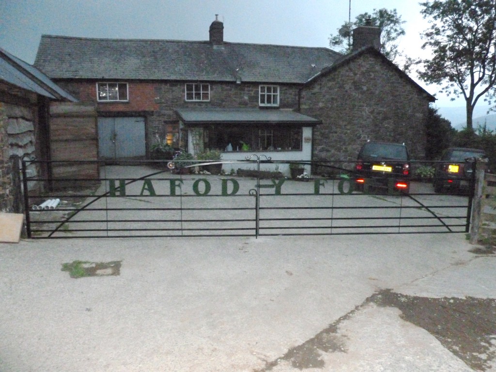 Double Wrought Iron Gates for Farm