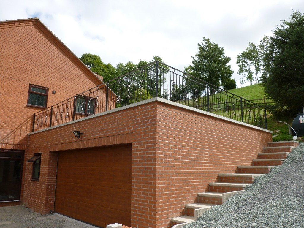 Railings around Patio over Garage