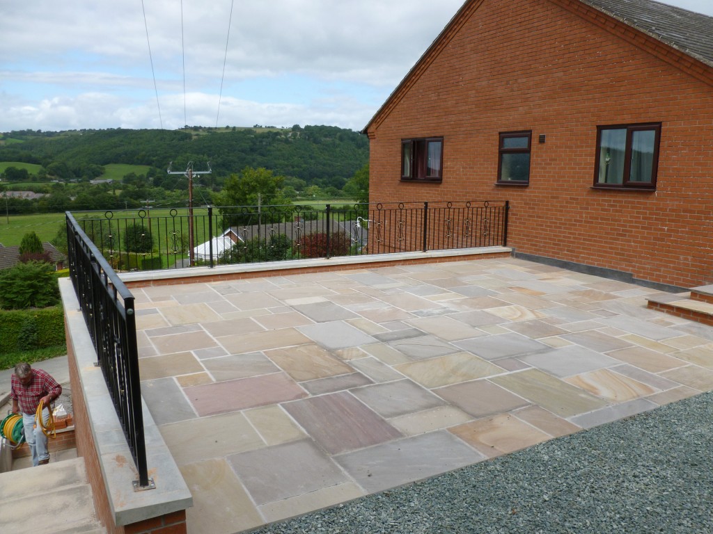 Railings around Patio over Garage