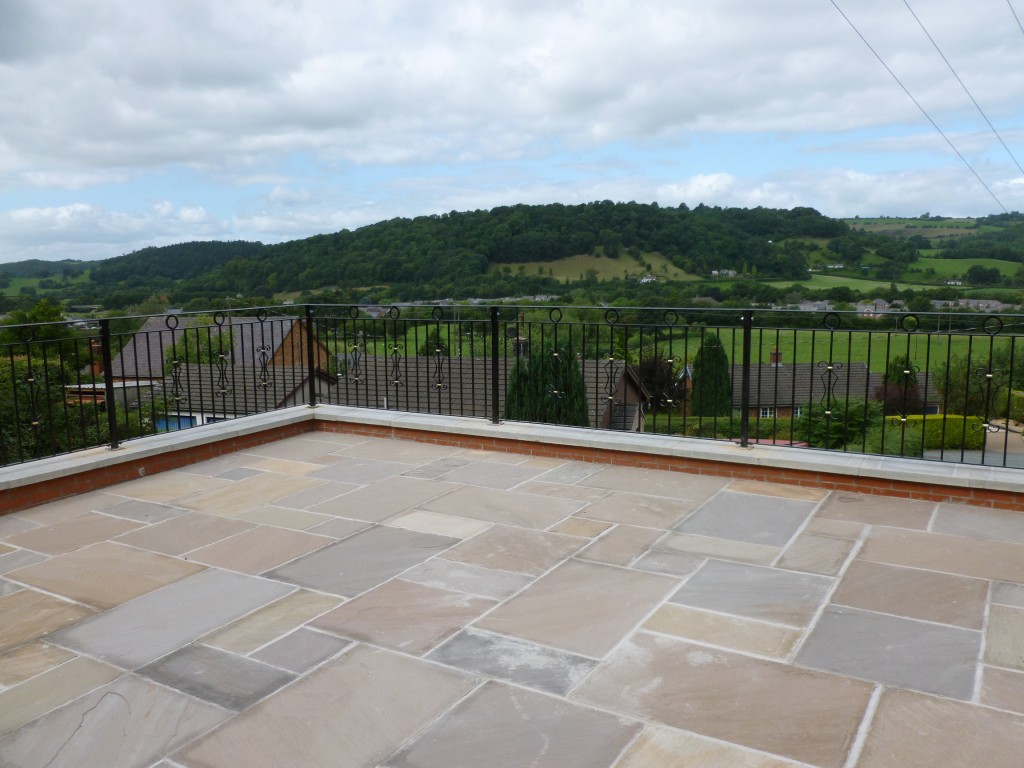 Railings around Patio over Garage